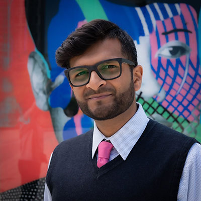 Portrait of Ahmed Sagarwala in Regent Park, Toronto, Canada